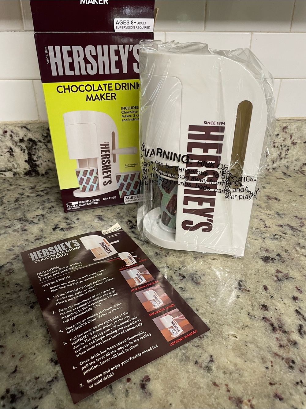 HERSHEY'S Chocolate Drink Maker - White New blender gift present kids cooking